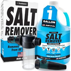 Salt Remover Flush Kit with High-Pressure Hose with [1 Gallon] Salt Remover Concentrate - Salt Gone for Boats -Marine Engine Flush - Perfect for Outboard Motor Flush & Washing Salt Deposits