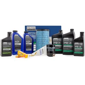 Polaris Service Kit for RANGER 1000 XP, 1000 CREW XP Models and More, Includes Demand Drive Fluid, AGL Fluid, PS-4 5W-50 Full Synthetic Oil, 1 Air Filter, 1 Oil Filter, 2 Spark Plugs - 2830556