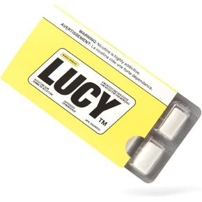 LUCY™ Nicotine Gum 4mg, 100 Count, Mango - Health Canada Natural Health Product NPN 80108821 - NRT Stop Smoking Aid, Reduce Withdrawal Symptoms & Cravings