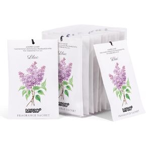 Myaro 12 حزم أكياس Lilac المعطر للدرج والخزانة ، وأكياس الأكياس طويلة الأمد أكياس خزانة الأكياس روائح العرقات الطازجة ، العطر المنزلي للعشيق
