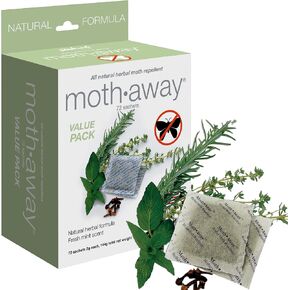 Richards Homewares RIC-200-3 Moth Away Sachets-72 Pack (White) (6 مجموعات من 12 كيس)-رائحة النعناع ، عام ، عام