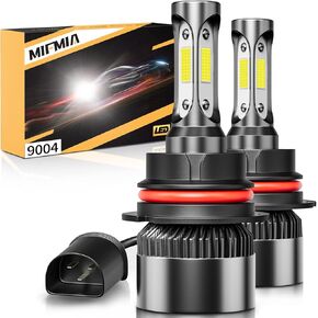 9004 مصابيح LED ، 40000LM 800 ٪ أكثر إشراقًا ، النسخ الاحتياطي HB1 BULB 6000K أبيض بارد ، بديل للتشغيل IP68 ، حزمة من 2 ، مصابيح الأضواء الداخلية Dome Plate Lights Lights