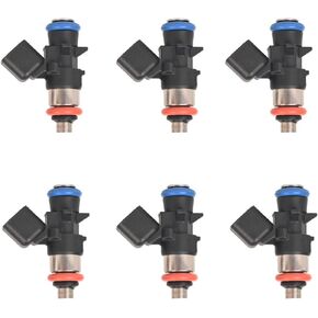 6pcs حقن الوقود 0280158233 متوافق مع 11-19 لكرايسلر 300 11-19 ل Dodge Challenger Charger 11-20 ل Dodge Grand Caravan 11-19 ل Dodge Journey 12-17 لصالح Jeep Wrangler