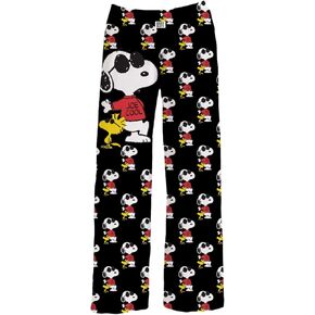 Snoopy Unisex Lounge Pajama Pants - Comfy, Loose-Fit, Ultra-Soft - Snoopy Joe Cool Sleep Bottoms