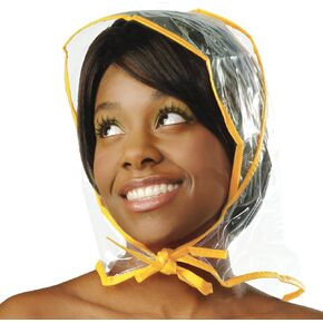 DONNA Women’s Rain Bonnet with Clear Visor | Waterproof Rain Hat, One Size Fits All | Hair Protection from Rain & Humidity