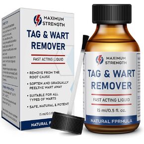 مزيل علامة Skayah Skin Skin ، 15 مل من Wart Remover تجميد ، وأقوى مزيل البباعين الأخمصية للأقدام ، ومزيل الببحل غير المرئي للذرة ، والثآليل ، و Wart-B6 المشتركة