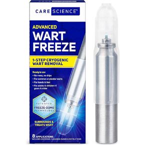 Care Science Wart Remover Freeze ، 8 Applications | إزالة الثآليل من خطوة واحدة للثآليل المشتركة على اليدين والمرفقين والركبتين والقدمين