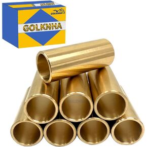 8 Pcs Leaf Spring Bushing Kit for Trailer Axle, Brass Shackle Bushings, Double Eye Springs, ID 9/16", OD 11/16", Heavy-Duty Bronze Construction for Dexter Axle Replacement