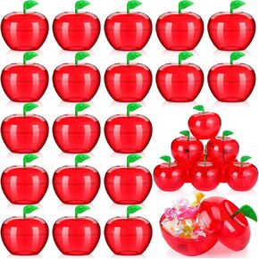LALLISA 50 PCS Apple Apple Container Pheasons Phiss Bulk Treawue Apple Candy Jar Jar Boxes Decortings Snow Snow Compinitions للعودة إلى المدرسة عيد الميلاد