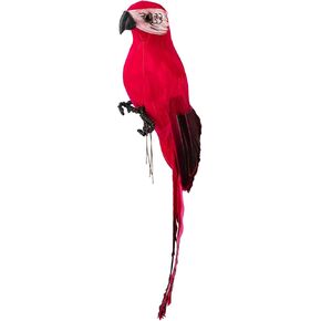 AUEAR, 17.7 Inch Blue Artificial Birds Realistic Big Parrot with Lifelike Feathered Decor Ornament Model for Decoration Craft
