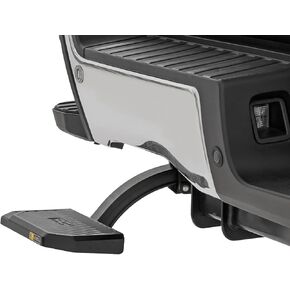 Rough Country Retractable Bed Step for Ford F-250/F-350 SuperDuty (2023-2025) - Manual Pull Tailgate Step, Non-Slip Truck Step