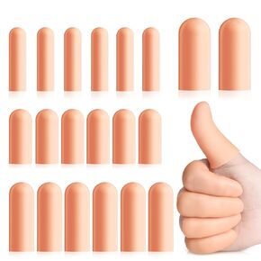 20 PCS Gel Fingers ، Caps Finger Cilicone Protectips ، وضمادات إصبع الإصبع المرنة الناعمة المرنة القابلة لإعادة الاستخدام لالتهاب المفاصل الإغاثة ، والأصابع المتشققة ، وآلام الإصبع الأخرى (متعددة الحجم)