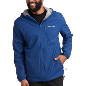 Spyder Mens Windbreaker Jacket - Lightweight Wind & Water Resistant Rain Coat for Men, Hooded Rain Jacket Men for Travel Golf