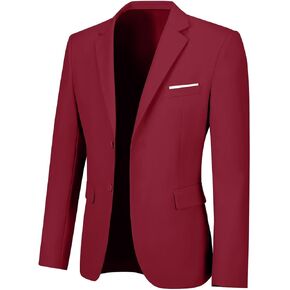 Men's Slim Fit Casual Blazer Jacket - 2 Button Lightweight Suit Separates for Wedding, Prom, Party