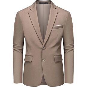 MAGE MALE Men's Two Button Blazer Casual Sport Coats Solid Color Suit Jacket