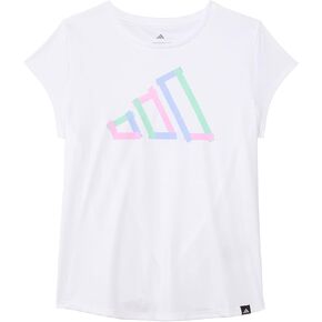 adidas Girls' Cap Sleeve Graphic Tee Shirt