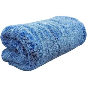 The G.O.A.T - Heavy Duty Absorbent Microfiber Drying Towel, 70/30 Premium Korean Quality, for Cars Detailing, Trucks, SUV's, 27.5x27.5 inches, Twist Loop, 2300 GSM, Blue