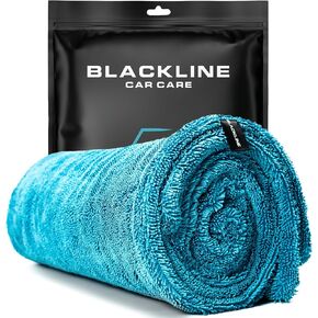 Blackline Car Drying Towel - 2ftx3ft XL, #1 Rated Towel for Car Detailing -Aqua 1300 GSM Microfiber Accessory - Absorbs Over 8lbs of Water - Leaves No Streaks, Spots or Scratches - Dries an Entire Car