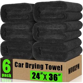 3 Pack Microfiber Towels (36"x 24") Extra Large Ultra Absorbent Drying Towel for Cars and Trucks, Without Streaks, Scratches, or Water Spots