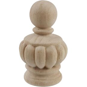 نهائيات الخشب الزخرفية ، 4.9 "طويل القامة × 2.95" لسرير ما بعد السرير بعد الستائر القضبان القضبان DIY الحرف اليدوية غير المكتملة للاستخدام الداخلي للاستخدام الداخلي للمنزل