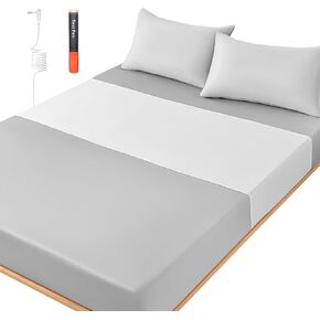 Grounding Sheets for All Mattress Sizes, BOVEREY Grounding Mat for Bed 10% Silver Fiber+90% Organic Cotton Grounding Sheets Sleeping Earth Grounded Mat, with Cord & Tester 104.3"x23.6" (Ink Black)