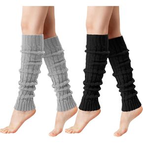 Pleneal Leg Warmers for Women - 1/2/3 Pairs Fashion Cable Knit Warm Leg Warmers 80s Accessories for Party Sports Yoga