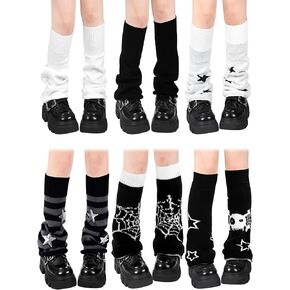 geyoga 6 أزواج y2k ملحقات الساق الساق Girls Gyaru اليابانية kawaii harajuku الساق تدفئة النساء متماسكة لوليتا الجوارب الحذاء