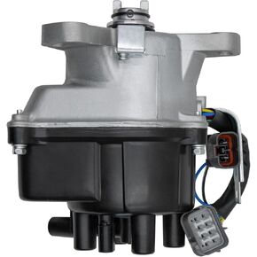 Ignition Distributor with Cap and Rotor Compatible with Honda Accord Prelude 1992 1993 1994 1995 L4 2.2L, Replacement for TD-59U TD-52U