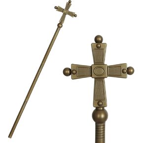 Pope Cross موظفون قابل للتعديل جوفاء الأسقف الدعامة البالغة هالوين كوزبلاي ملحق الأزياء