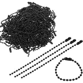 200pcs سلسلة الكرة البرونزية الجزء الأكبر ， سلسلة مفاتيح سلسلة الكرة المعدنية 4 بوصة مع موصلات لتعليق زخرفة سلسلة المفاتيح