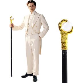Dragon Wizard Staff, 41" Metal Pimp Walking Cane for Costumes Medieval King Scepter & Witch Cosplay Accessory Halloween Party Props LARP Gift for Adults & Kids (Vintage Design)