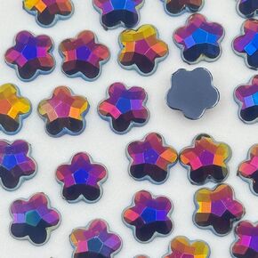 200pcs 8mm المجوهرات المجوهرات الأحجار الكريمة AB color Flatback Rhinestones ، حجارة أكريليك الراين من أجل الصياغة ، الوجه الحجمي للحرف اليدوية ، إكسسوارات الحفلات الهالوين (لون مختلط)