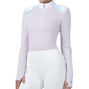 Harrison Howard Women's Horse Riding Shirt Equestrian Show Shirt Horseback Riding Shirts for Women Spliced Shoulder