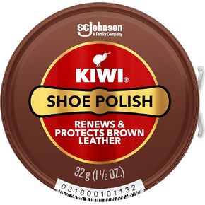 تلميع الأحذية Kiwi ، بني ، قصدير معدني واحد ، 1.125 أوقية
