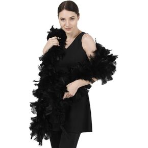 Ws&Wt 2 Yards 200g Large Fluffy Turkey Ruff Feather Boa for Adult Halloween Cosplay Costume Accessory Holiday Decors in Kuwait