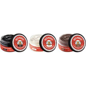 Red Moose Premium Boot and Shoe Cream Polish - 3 Pack Black - Brown - محايد - مصنوع في الولايات المتحدة الأمريكية