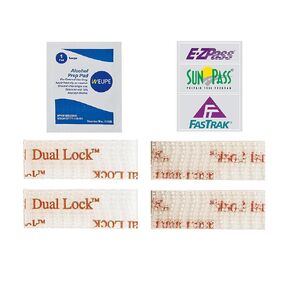 ez pass/i-pass/sunpass strips ، مجموعة تركيب شريط علامة ، شرائط مقاس وعصا ، قفل قابلة لإعادة التثبيت ، شرائط شريط قفل مزدوجة واضحة ، 12 شريط (3 مجموعات) مع 3 منصات الإعدادية للتنظيف