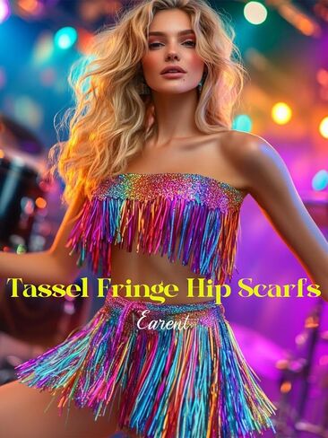 EARENT Belly Dance Sequin Skirt Sparkly Rave Fringe Top Set for Women in Kuwait