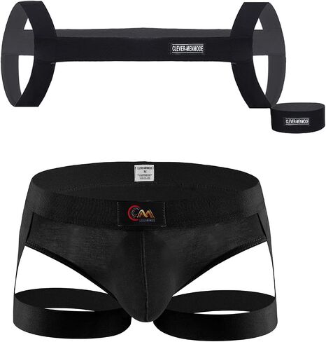 Evankin Men's Thong Underwear Sexy Outfit Legging Straps Sets Tank Tops Chest Straps Tight Fitting Underpants Set in Kuwait