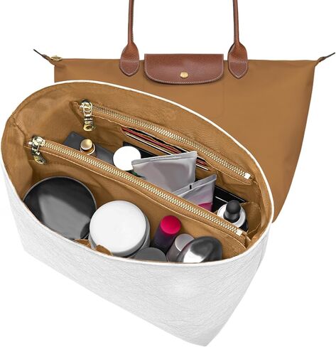 منظم محفظة مقاومة للماء إدخال حقائب اليد الكبيرة Longchamp le plage إدراج Dupontpaper خفيفة الوزن مع ykk Zipper (أسود ، كبير) in Kuwait