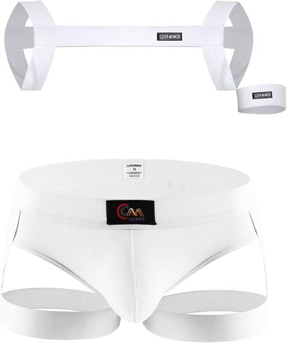 Evankin Men's Thong Underwear Sexy Outfit Legging Straps Sets Tank Tops Chest Straps Tight Fitting Underpants Set in Kuwait