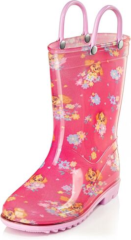 Nickelodeon Paw Patrol Girls' Waterproof PVC Rain Boots with Easy-On Handles – Toddler & Little Kid Sizes in Kuwait