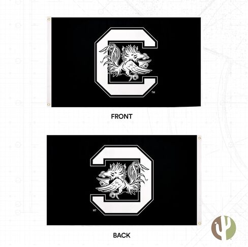 Desert Cactus University of South Carolina Flag Gamecocks USC Cocky Flags Banners 100% Polyester Indoor Outdoor 3x5 (Style A) in Saudi Arabia