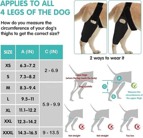 Dog Knee Brace for ACL & Ligament Injuries | Adjustable Back Leg Support & Compression Wrap | Helps with Patella Dislocation, Osteoarthritis & Sprains | Multifunctional Protection (Small) in Saudi Arabia