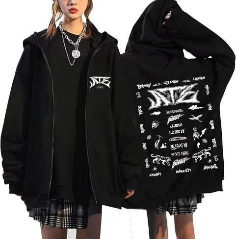 KPOP Stray Kids ألبوم جديد Ate Hoodie Jacket Felix Hyunjin Bangchan Leeknow Minho World Tour zippered Sweatershirt Screet in Kuwait