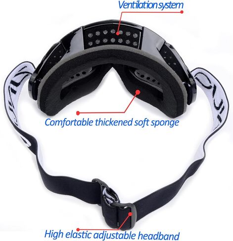 ATV Goggles with Balaclava face Mask for Men Women and Youth, Dirt Bike Motorcycle Motocross Riding Ski Goggles in Saudi Arabia