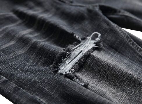 Men's Ripped Skinny Stretch Distressed Destroyed Slim Jeans Denim Pants in Saudi Arabia