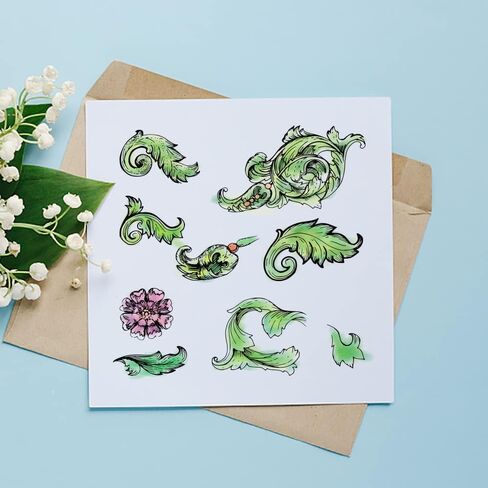 Vintage Flower Clear Stamps for Card Making Flowers Stamps Small Lace Flowers Rubber Stamps Transparent Silicone Stamps for DIY Scrapbooking Supplies Embossing Paper Card Album Decoration Craft in Saudi Arabia