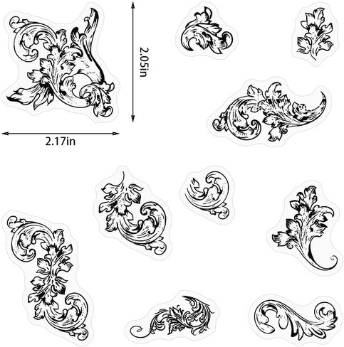Vintage Flower Clear Stamps for Card Making Flowers Stamps Small Lace Flowers Rubber Stamps Transparent Silicone Stamps for DIY Scrapbooking Supplies Embossing Paper Card Album Decoration Craft in Saudi Arabia