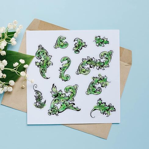 Vintage Flower Clear Stamps for Card Making Flowers Stamps Small Lace Flowers Rubber Stamps Transparent Silicone Stamps for DIY Scrapbooking Supplies Embossing Paper Card Album Decoration Craft in Saudi Arabia